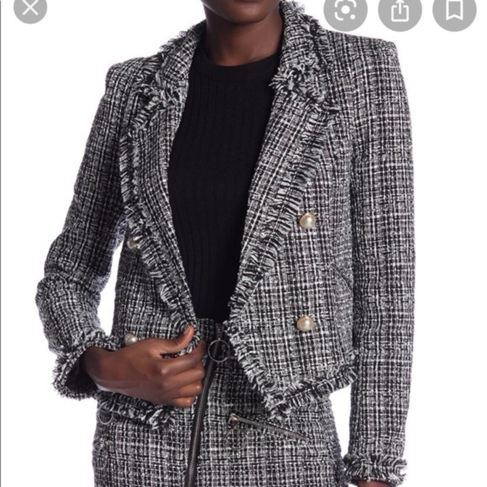 Rich Girl Tweed Blazer Dress and chain matching Set  (A040)